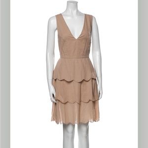 Marysia Deep V Neck Ruffle Dress